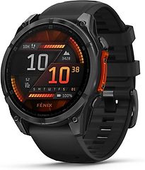 Garmin Fenix 8 51 Mm Gris Ardoise Avec Bracelet En Silicone Noir [Wi-Fi]