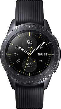 Samsung Galaxy Watch 42 mm nero am Cinghia in silicone nero [Wi-Fi]