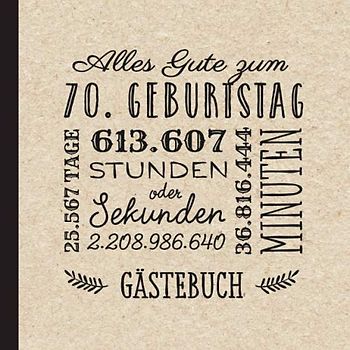 Alles Gute zum 70. Geburtstag Vintage Gästebuch zum 70.Geburtstag für