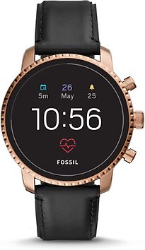 Fossil Homme Écran Tactile Digital Montre Connectée Avec Bracelet En Cuir Ftw4017