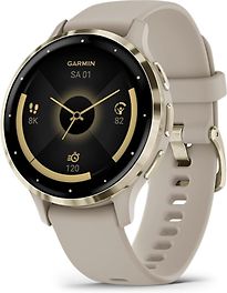 Garmin Venu 3S 41 mm oro con cinturino in silicone color grigio [Wi-Fi]