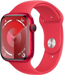 Image of Apple Watch Series 9 45 mm aluminium kast rood op sportbandje S/M rood [Wi-Fi, (PRODUCT) RED Special Edition] (Refurbished)