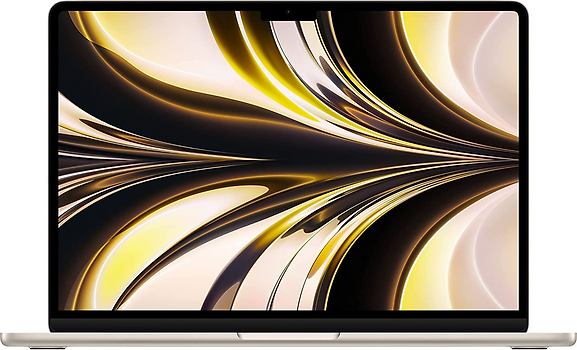 Apple MacBook Air CTO 13.6" (Écran Retina True Tone) 3.49 GHz puce M2 (10 cœurs de CPU) 16 Go RAM 512 Go SSD [mi-2022, clavier QWERTY] lumière stellaire