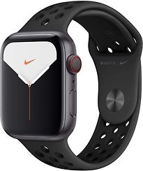 Image of Apple Watch Nike Series 5 44 mm aluminium kast space grey op sportbandje van Nike antraciet/zwart [wifi + cellular] (Refurbished)