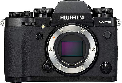 Badan kamera Sistem Fujifilm X-T3 berwarna hitam