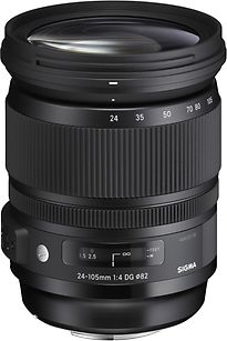 Sigma A 24-105 Mm F4.0 Dg Hsm Os 82 Mm Objectif (Adapt� À Nikon F) Noir