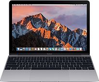 Image of Apple MacBook 12 (retina-display) 1.2 GHz Intel Core M3 8 GB RAM 256 GB PCIe SSD [Mid 2017, QWERTY-toetsenbord] spacegrijs (Refurbished)