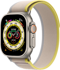 Apple Watch Ultra 49 mm Titanio Argento Con Trail Loop M/l Giallo/beige [wi-fi + Cellular] Ricondizionato
