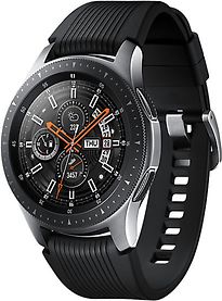 Image of Samsung Galaxy Watch 46 mm zilver met siliconenarmband [wifi] zwart (Refurbished)
