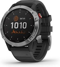 Garmin Fenix 6 Solar 47 mm color argento con cinturino sport nero