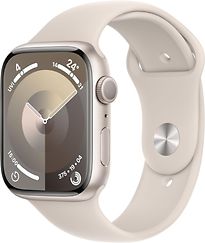 Image of Apple Watch Series 9 45 mm aluminium kast sterrenlicht op sportbandje S/M sterrenlicht [Wi-Fi] (Refurbished)
