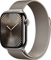 Apple Watch Series 10 42 mm Cassa in Titanio Naturale con Cinturino Loop in Maglia Milanese colore Naturale [Wi-Fi + Cellulare]