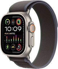 Image of Apple Watch Ultra 2 49 mm titanium kast zilver op Trail-bandje S/M blauw/zwart [Wi-Fi + Cellular] (Refurbished)
