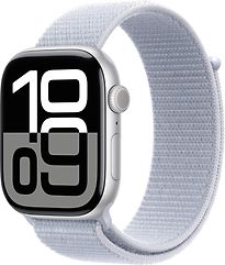 Apple Watch Series 10 46 mm Cassa in Alluminio Argento con Cinturino Sport Loop colore Nuvola Azzurra [Wi-Fi + Cellulare]
