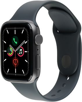 Apple Watch SE 44 mm Cassa in alluminio grigio siderale con Cinturino Sport nero [Wi-Fi]
