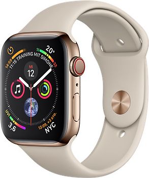 Refurbished Apple Watch Series 4 44 mm edelstaal goud met