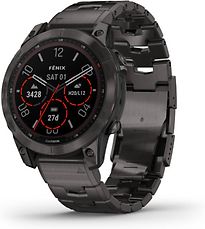 Garmin Fenix 7 47 mm grigio ardesia con cinturnino in metallo color grigio ardesia [Wi-Fi, Sapphire Solar Edition]