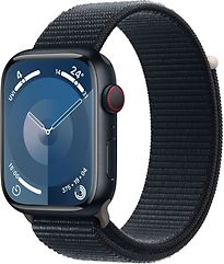 Apple Watch Series 9 Cassa in Alluminio 45 mm color Mezzanotte con Sport Loop Mezzanotte [Wi-Fi + Cellulare]