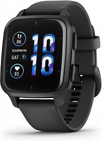 Garmin Venu Sq 2 Music 40 mm nero con cinturino in silicone color grigio ardesia [Wi-Fi]