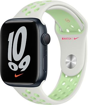 Comprar Apple Watch Nike Series 7 45 mm Caja de aluminio en medianoche Correa Nike Sport gris/verde + reacondicionado | rebuy