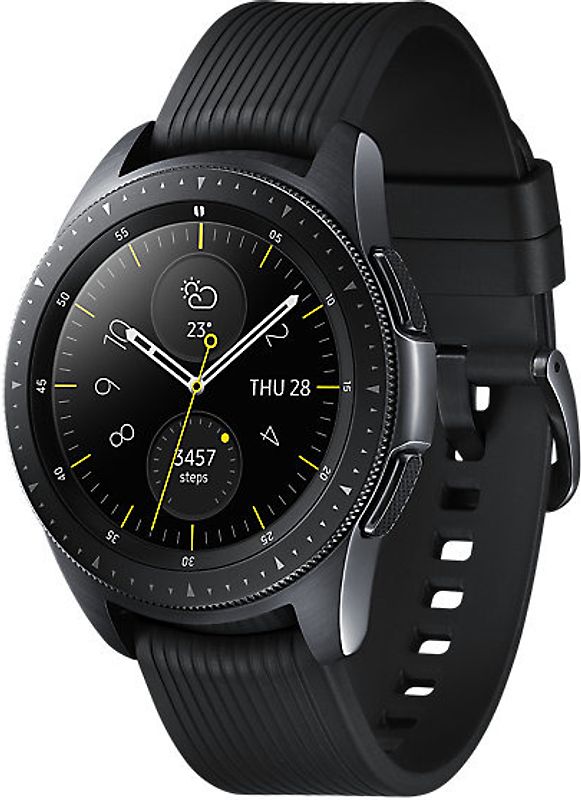 Rebuy Samsung Galaxy Watch 42 mm zwart met siliconenarmband [wifi] zwart aanbieding