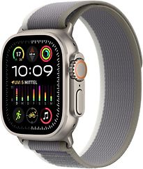 Apple Watch Ultra 2 Cassa in Titanio 49 mm color Naturale con Trail Loop S/M Verde/Grigio [WiFi + cellulare]