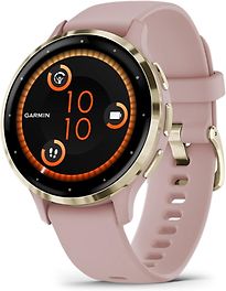Garmin Venu 3S 41 mm oro con cinturino in silicone color rosa [Wi-Fi]