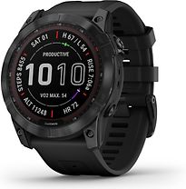 Garmin Fenix 7X 51 mm nero con cinturino in silicone color nero [Wi-Fi, Sapphire Solar Edition]