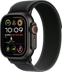 Apple Watch Ultra 2 49 mm Cassa in Titanio Nero con Cinturino Trail Loop S/M colore Nero [Wi-Fi + Cellulare]