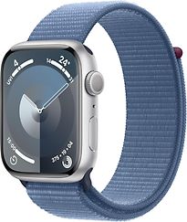 Image of Apple Watch Series 9 45 mm aluminium kast zilver op solobandje winterblauw [Wi-Fi] (Refurbished)