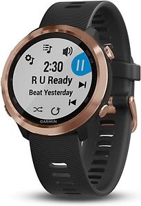 Garmin Forerunner 645 Music roségoud met siliconenarmband zwart - refurbished