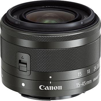 Filter Canon EF-M 15-45mm F3.5-6.3 IS STM 49mm (Cocok untuk Canon EF-M) Hitam