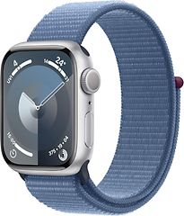 Image of Apple Watch Series 9 41 mm aluminium kast zilver op solobandje winterblauw [Wi-Fi] (Refurbished)