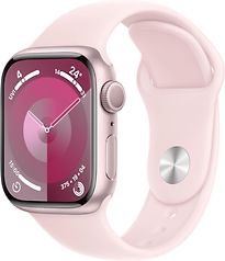 Apple Watch Series 9 Cassa in Alluminio 41 mm color Rosa con Cinturino Sport  M/L Rosa confetto [Wi-Fi]
