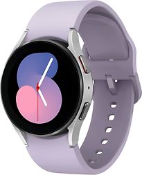 Image of Samsung Galaxy Watch5 40 mm horlogekast van Grey Aluminium op Purple Sport Band S/M [Wi-Fi + 4G] (Refurbished)