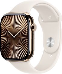 Apple Watch Series 10 46 mm Cassa in Titanio Oro con Cinturino Sport M/L colore Galassia [Wi-Fi + Cellulare]