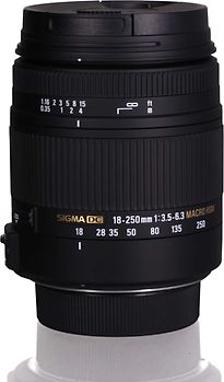 Sigma 18-250 mm F3.5-6.3 DC HSM OS Macro 62 mm Obiettivo (compatible con Nikon F) nero