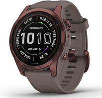 Garmin Fenix 7S 42 mm moka con cinturino in silicone color grigio scuro [Wi-Fi, Sapphire Solar Edition]