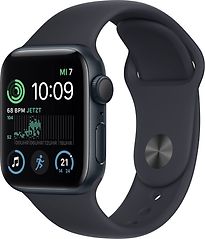 Image of Apple Watch SE 2022 40 mm kast van middernacht aluminium op middernacht geweven sportbandje [Wi-Fi + Cellular] (Refurbished)