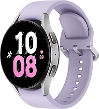 Image of Samsung Galaxy Watch5 44 mm horlogekast van Grey Aluminium op Purple Sport Band M/L [Wi-Fi] (Refurbished)