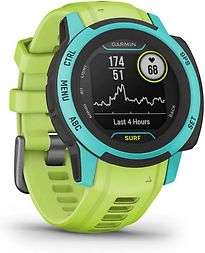 Garmin Instinct 2S Surf Édition Waikiki 40 Mm Turquoise Et Bracelet En Silicone Vert