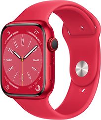 Apple Watch Series 8 45 mm Cassa in alluminio colore rosso con Cinturino Sport rosso [Wi-Fi + Cellular, (PRODUCT) RED Special Edition]
