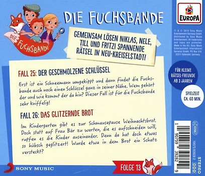 Fuchsbande,Die - 013/Fall 25: Der geschmolzene Schlüssel/Fall 26: [Audio  CD] gebraucht kaufen
