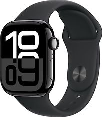 Apple Watch Series 10 42 mm Cassa in Alluminio Jet Black con Cinturino Sport S/M colore Nero [Wi-Fi + Cellulare]