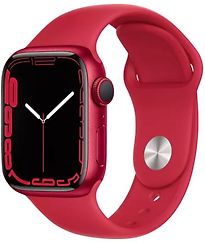 Apple Watch Series 7 41 mm Cassa in alluminio color rosso con Cinturino Sport rosso [Wi-Fi, (PRODUCT) RED Special Edition]