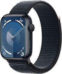Image of Apple Watch Series 9 45 mm aluminium kast middernacht op solobandje middernacht [Wi-Fi] (Refurbished)