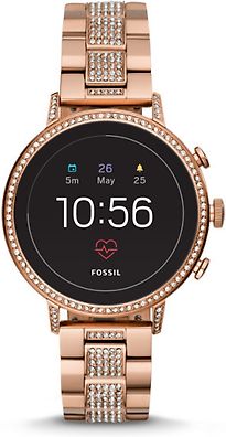 Fossil Venture HR 40 mm rosÃ©oro con strass am Bracciale in acciaio inossidabile rosÃ©oro con strass [Wi-Fi, 4. Generazione]