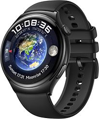 Huawei Watch 4 Active 46 Mm Noir Avec Bracelet Fluoroélastomère Noir
