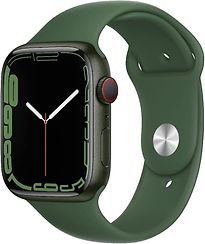 Apple Watch Series 7 45 Mm Boîter Aluminium Vert Et Bracelet Sport Trèfle [Wi-Fi + Cellulaire]