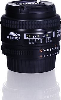 Nikon Af Nikkor 28 Mm F2.8 D 52 Mm Objectif (Adapté À Nikon F) Noir